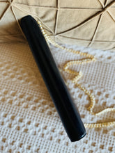 Load image into Gallery viewer, Black epi opera clutch with chain