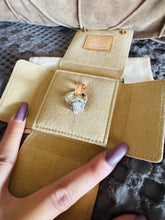 Load image into Gallery viewer, Folding jewelry/ring case with dust bag
