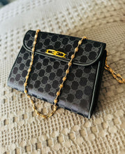 Load image into Gallery viewer, Black Gucci w original gold chain
