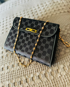 Black Gucci w original gold chain