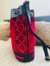 Load image into Gallery viewer, Gucci velvet bucket bag
