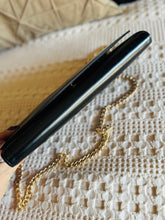 Load image into Gallery viewer, Black epi opera clutch with chain
