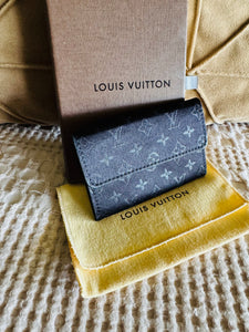 Black satin card case
