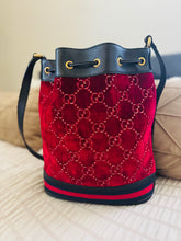Load image into Gallery viewer, Gucci velvet bucket bag
