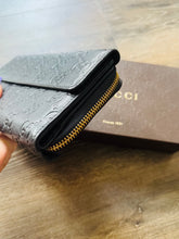 Load image into Gallery viewer, Black Gucci double sided zippy wallet
