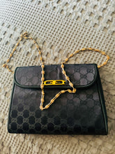 Load image into Gallery viewer, Black Gucci w original gold chain
