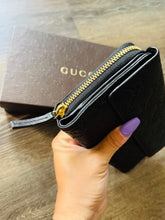 Load image into Gallery viewer, Black Gucci double sided zippy wallet
